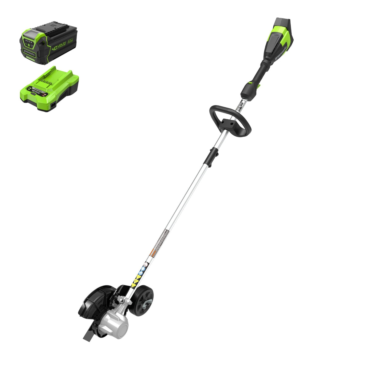 40V 8" Cordless Battery Edger and 12" String Trimmer Combo Kit w 4.0 Ah Battery and Charger