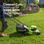 48V (24V x 2) 20" Cordless Battery Push Mower: (2) 4.0 Ah USB Batteries and Dual-Port Rapid Charger, LM2002