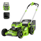 OPEN BOX 60V 21" Cordless Battery Dual Blade Self-Propelled Mower, (1) 8Ah battery and 6A Charger, LM2146S