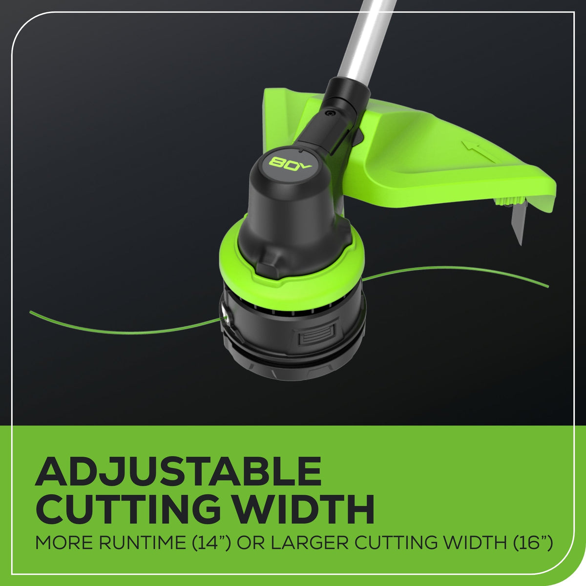 80V Cordless Brushless 16" String Trimmer and 700 CFM Blower Combo Kit: 2.5 Ah Battery and 4Amp Charger
